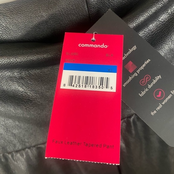 Commando Faux Leather Tapered Pant SLG65 Black XL - Picture 6 of 13